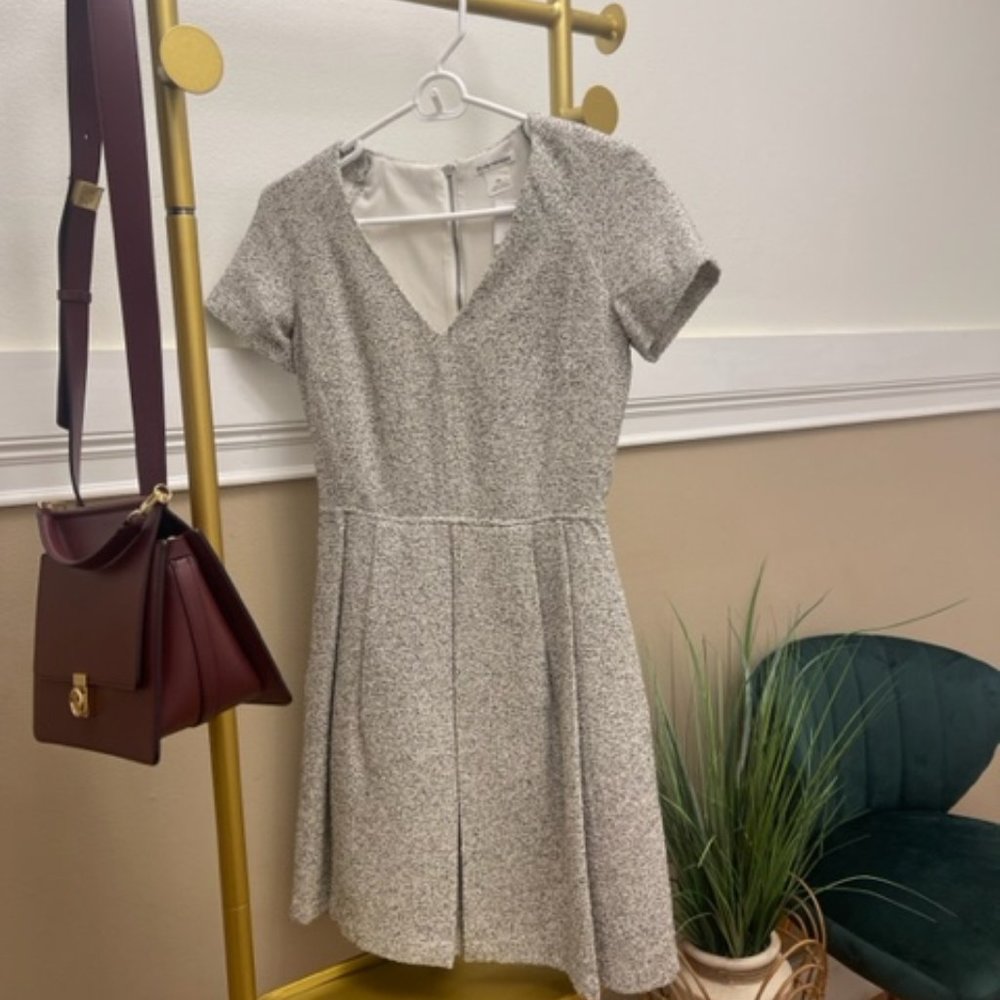 White black mini dress